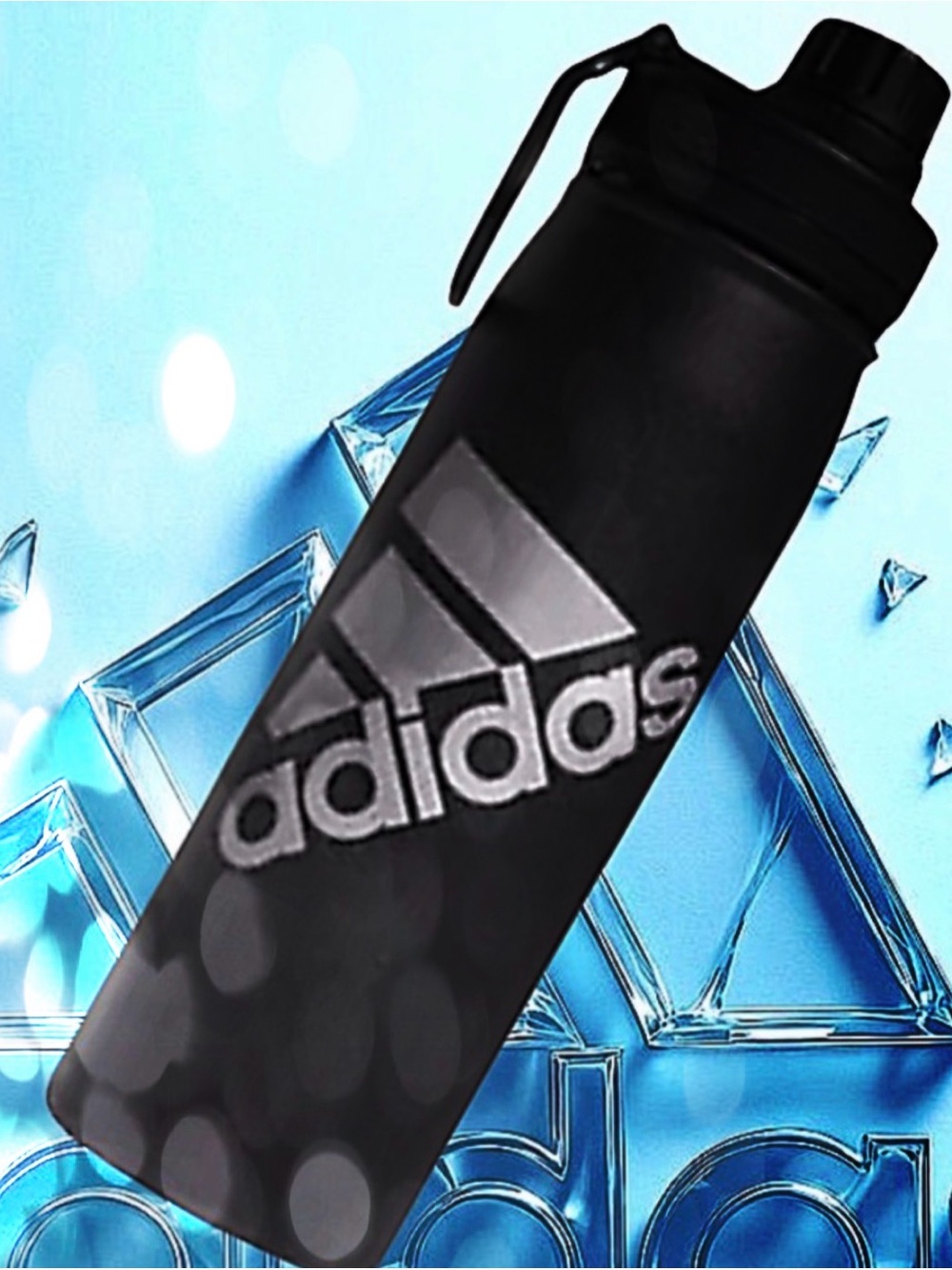 Adidas Matte Black Sports Bottle